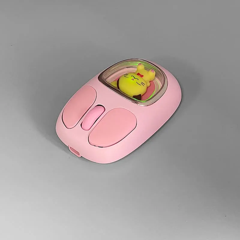 Cute Design 2.4G & BT Wireless Optical Mouse Customized Office Mouse Type c Rechargeable Gift Mouse MW-063PR